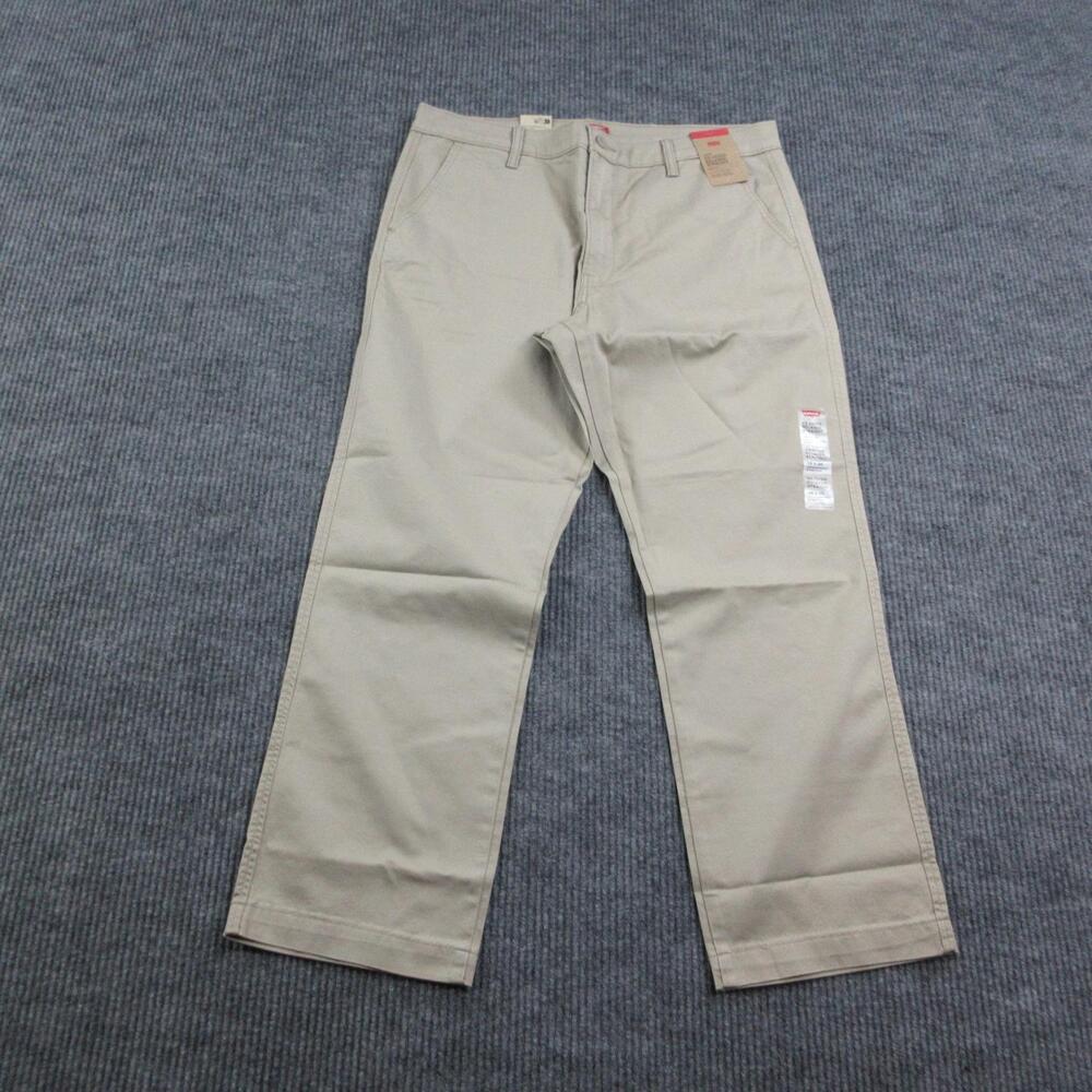 Levi's Pants Mens 36x30 Beige XX Chino Relaxed Straight Stretch 37x29.5* NWT